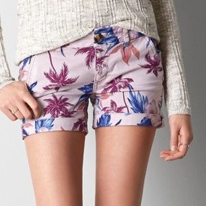[AEO] Tropical Print Midi Shorts